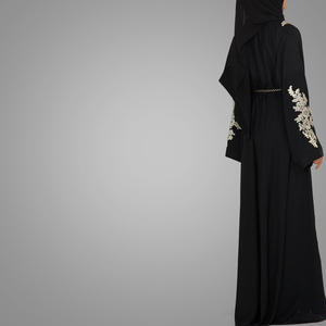 Abbigliamento Islamico Stile Dubai per Donne, Nuova Elegante Abaya Musulmana con Decorazioni in Pizzo, Vestiti <span class=keywords><strong>Arabi</strong></span> per Signore - Product Image 5