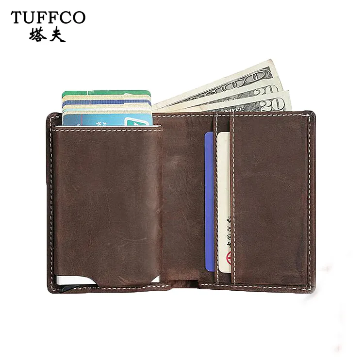 Best selling high classic men business leather card wallet for man