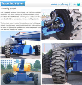 300 kg 18 m di Auto-propulsione Rimorchiabile Articolato Boom Elettrico di Sollevamento per lavori di Costruzione