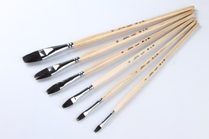 Haute qualité à Long manche en bois Art peinture brosses noir Sable avec poils cheveux à l'huile peinture pinceaux 106 - Product Image 4