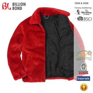 2017 OEM rojo más tamaño manga larga vida cremallera invierno hombre chaqueta <span class=keywords><strong>de</strong></span> lana - Product Image 3