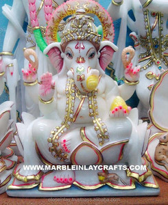 รูปปั้นพระพิฆเนศหินอ่อนสวยงาม - Product Image 1
