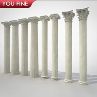 White Marble Roman Pillar Stone Dreek Column