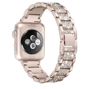 Cinturini Tschick Bling per cinturino Apple Watch 42mm 44mm 38mm 40mm, cinturino di ricambio con strass in metallo per Iwatch Series <span class=keywords><strong>4</strong></span> 3 2 1 - Product Image 4