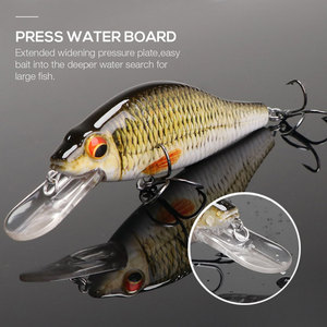 Accessori di pesce realistico 3D <span class=keywords><strong>occhi</strong></span> sfera in acciaio all'interno artificiale jerkbait fishing lure personalizzata dura dei ciprinidi esche - Product Image 3