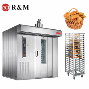 Comercial 32 bandejas de servicio pesado de acero inoxidable CE restaurante hornear horno rotatorio para la comida Horno rotator