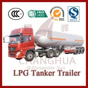 Газа петролеума LPG стали углерода цапфы тележки топливозаправщика 3x13T разжиженного FUWA