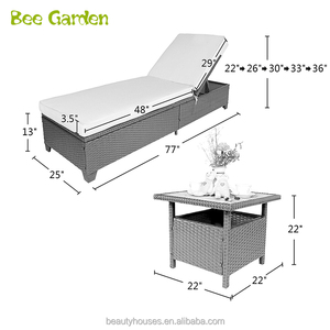 Meubles de jardin en plein air détend rotin chaise longue - Product Image 4