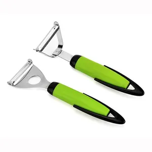 Multi-fungsi Kitchen Peeler Apple Kulit Kentang Wortel Pengupas Stainless Steel Super Tajam Ganda Sisi Pengupas Pengupas Murah Logam