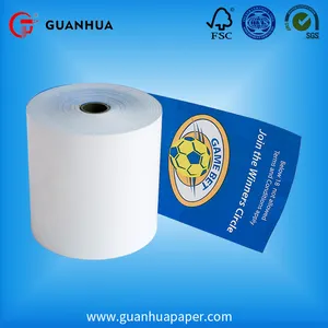 Chine fournisseur 2 couleur pré imprimé transferts de chaleur papier thermique atm rouleaux