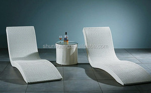 Venta al por mayor barato buena calidad impermeable muebles de <span class=keywords><strong>playa</strong></span> tumbona plegable cama ratán tumbona - Product Image 5