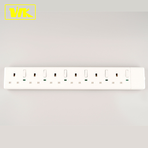 WK 13A <b>Extension</b> <b>Socket</b> 6 Way Individual Switch Power Strip UK Type Plug <b>Socket</b> - Product Image 2