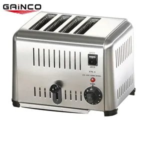 Mini tostadora de panela/máquinas de torradeira comercial, toaster multigrelha, 4 fatias, conjunto de torradeira de pão