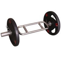 Barre de musculation pour la musculation, barre de curl carrée, barre de musculation multi-prises pour les triceps