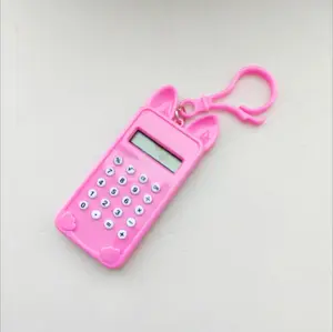 Mini chaveiro de calculadora de plástico personalizado, promocional