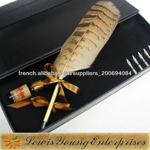 Calligraphie - Owl Pen plume d'oie naturelle et Papeterie Gift Set - Product Image 4