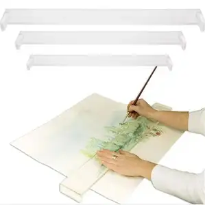 Puente inclinado de acrílico creativo para artista, puente inclinado de mano y muñeca para pintura manual fija