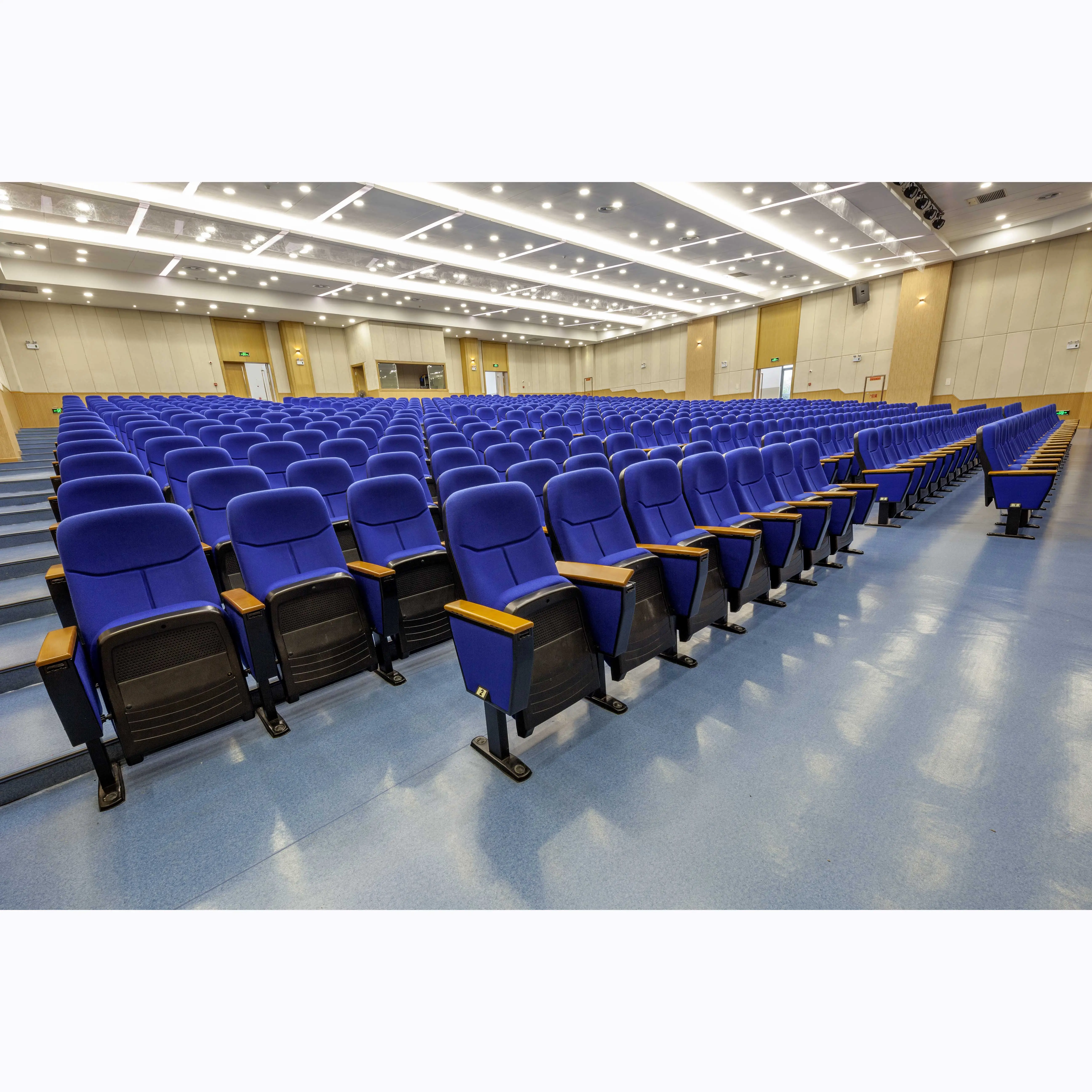 Durable Home Theater Furniture Cheap Price 3D Folding Auditorium Cinema Chair With Writing Tablet