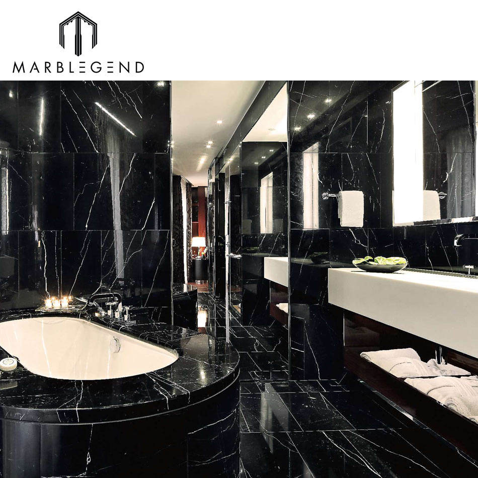 Low price nero marquina black with white vein cheapest marble