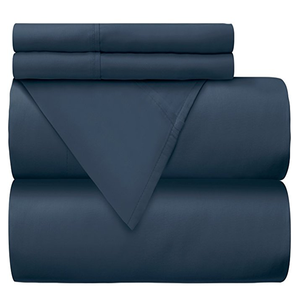 Bộ Ga Trải Giường 500 Cotton, Bộ Ga Giường Toàn Bộ Màu Trắng Tinh Khiết 4 Mảnh, 100% Sợi Chỉ - Product Image 5