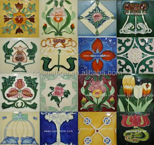 Azulejos pintados à mão Pure feito 3 "x 6" ,6 ''x 6''