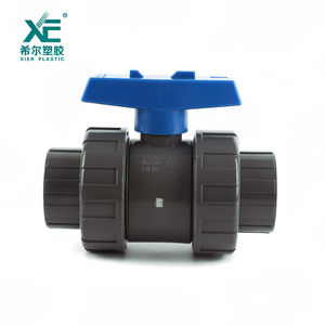 Factory価格プロフェッショナルブルーカスタムハンドル<span class=keywords><strong>pvc</strong></span>ダブル真ユニオンボールバルブ - Product Image 2