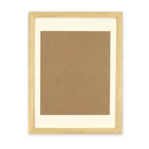 Marco de fotos de madera maciza de arce, 7 colores, negro, blanco, marrón, A1, A2, A3, A4, 8x10, 11x14 pulgadas, con estera