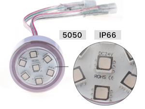 24V gs8206 ws2811 ucs1903 ucs2903 38 Mét <span class=keywords><strong>7</strong></span> <span class=keywords><strong>Led</strong></span> pixel <span class=keywords><strong>RGB</strong></span> điểm thu hút bóng đèn vui chơi giải trí ánh sáng - Product Image 3