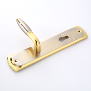 Giá Rẻ Chất Lượng Khách Sạn DOORLOCK Nhôm Xử Lý Sắt Tấm Cửa Khóa Màu Vàng Kích Thước Lớn Cửa Xử Lý Khóa Bộ - Product Image 3