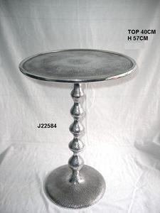 โต๊ะกระจกอลูมิเนียมหล่อเฟอร์นิเจอร์ภายในบ้านทำจากโลหะและกระจกขนาดเล็กสำหรับตกแต่งเฟอร์นิเจอร์บ้าน - Product Image 2