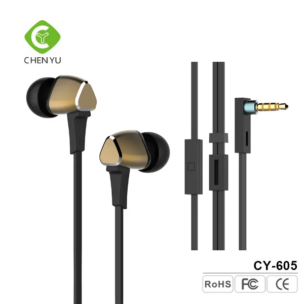Nuovo metallo auricolari in ear cuffie auricolari per iPhone/iPad/MP3/smart phone