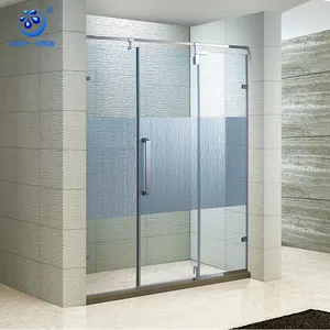 Bisagra ajustable para ducha, bisagra pivotante, transparente, puerta de vidrio