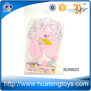 H189823 venta caliente buenos precios kids <span class=keywords><strong>muñeca</strong></span> de juguete de bebé de color rosa china doll <span class=keywords><strong>ropa</strong></span> con biberón - Product Image 1