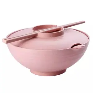 Online Shopping High Quality Wheat Straw Eco-Friendly Bowl Biodegradable Durable Designed Wheat Straw Salad Bowl