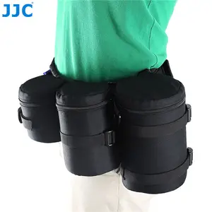 Sacoche de ceinture rembourrée pour appareil photo reflex numérique, support d'objectif, étui, pochette, sangle réglable, noir - Product Image 1