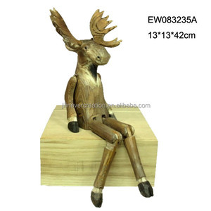 Gỗ Trang Trí Moose Animal Kệ Sitter Thủ Công Mỹ Nghệ - Product Image 4