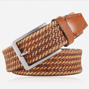 Cintura intrecciata fatta a mano con cintura <span class=keywords><strong>in</strong></span> <span class=keywords><strong>pelle</strong></span> da uomo di nuovo arrivo - Product Image 1