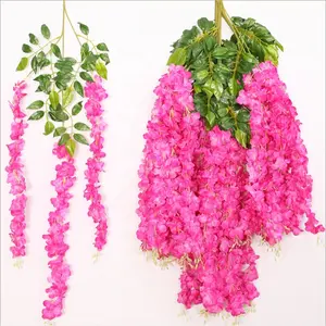 Beautiful plastic silk artificial wisteria flower for wedding