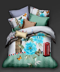 फूल डिजिटल मुद्रित चादरें 3d बिस्तर सेट - Product Image 6