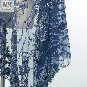 Nanyee 섬유 중국 도매 수 놓은 그물 직물 페르시