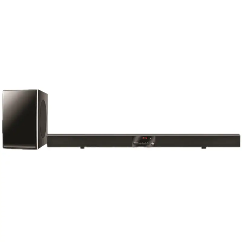 Barra de sonido coaxial óptica para tv, barra de sonido de 2.1ch con pantalla LED grande, compatible con radio FM, USB