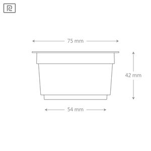 Riiqi A100 PP Disposable Recyclable 75mm Diameter Food Grade Sauce Cups 3oz/100ml <b>Clear</b> with Customized Logo for Sauces - Product Image 1