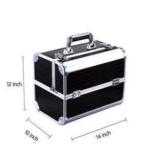 Grande boîte à cosmétiques entièrement personnalisable, organiseur <span class=keywords><strong>de</strong></span> <span class=keywords><strong>maquillage</strong></span> pour maquilleurs professionnels, trousse <span class=keywords><strong>de</strong></span> <span class=keywords><strong>maquillage</strong></span> portable et élégante - Product Image 2