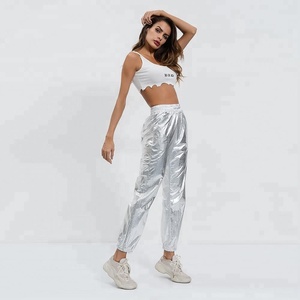<span class=keywords><strong>กางเกง</strong></span>จ็อกเกอร์แฟชั่นสตรีทสไตล์สปอร์ตสีเงินสะท้อนแสง - Product Image 2