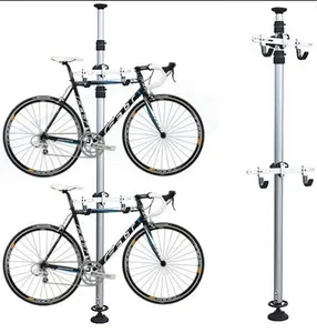 Porte-vélo d'intérieur, support de rangement pour bicyclette, de sol au plafond, en acier inoxydable, pour stationnement