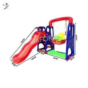 KB65 Kids Plastic Dia Set Met Swing Mini Kleuterschool Slide Unit