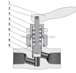 Kualitas Tinggi Seperti Swagelok Harga Rendah Stainless Steel Needle Valve/Tekanan Tinggi Needle Valve/Katup Jarum NV6