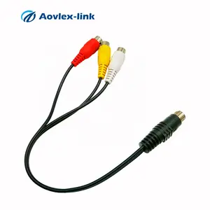 7pin Din 3 RCA kablosu ses s-video kablosu mini din kablo ayrı video süper Video