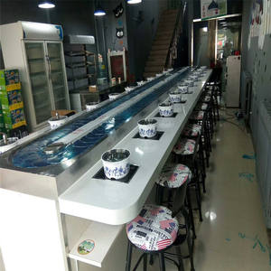 Restoran için klasik çok yönlü <span class=keywords><strong>Mini</strong></span> suşi konveyör bant sistemi - Product Image 5