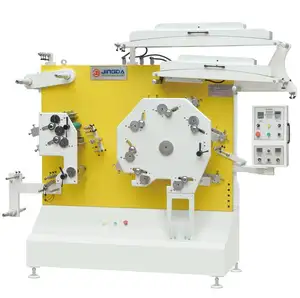 Flexo Printing Machine Low Price 6 Color Flexographic Printers For Printing Nylon Taffeta Polyester Satin Fabric Label JR1551